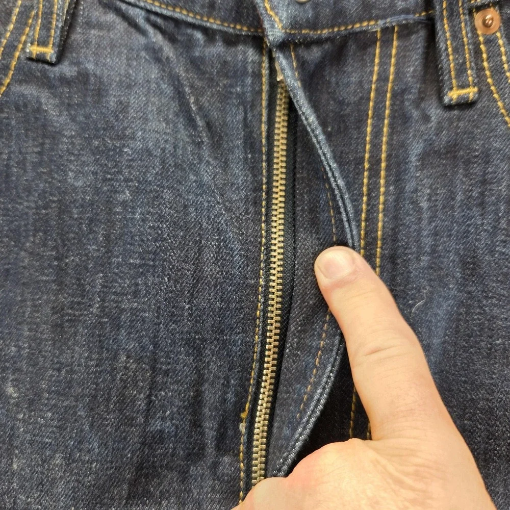 Maurizio Massimino Jeans Mens Blue Selvedge Made In Italy Raw Hem Fits 31x28